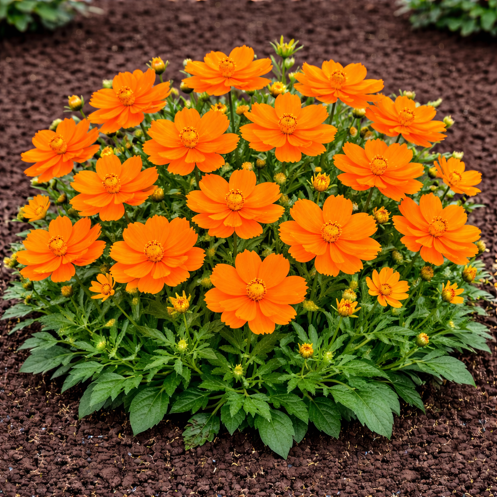 Bright Light Cosmos Orange Seeds - 50 Seeds pack | Chemical-Free | Easy to Grow