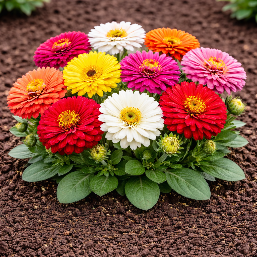 Giant Mixed Zinnia Elegans Seeds - 50 Seeds pack | Chemical-Free | Easy to Grow