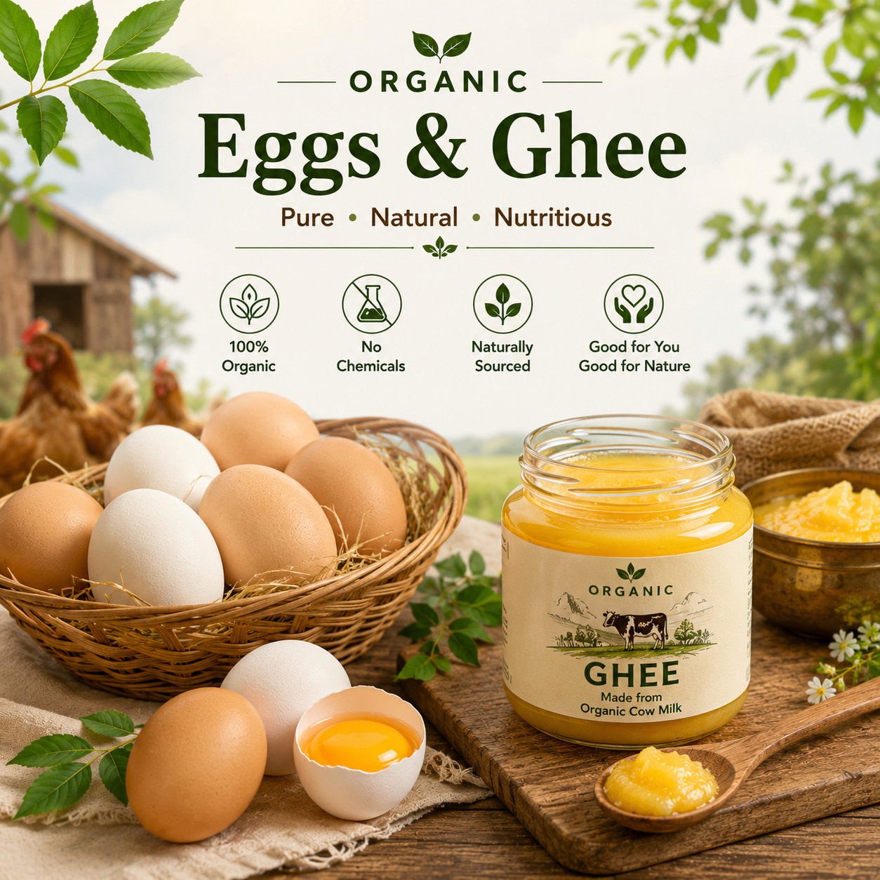 Organic Eggs & Ghee