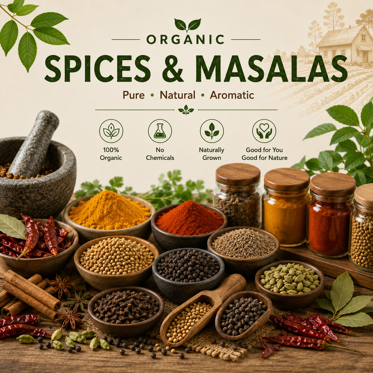 Organic Spices & Masalas