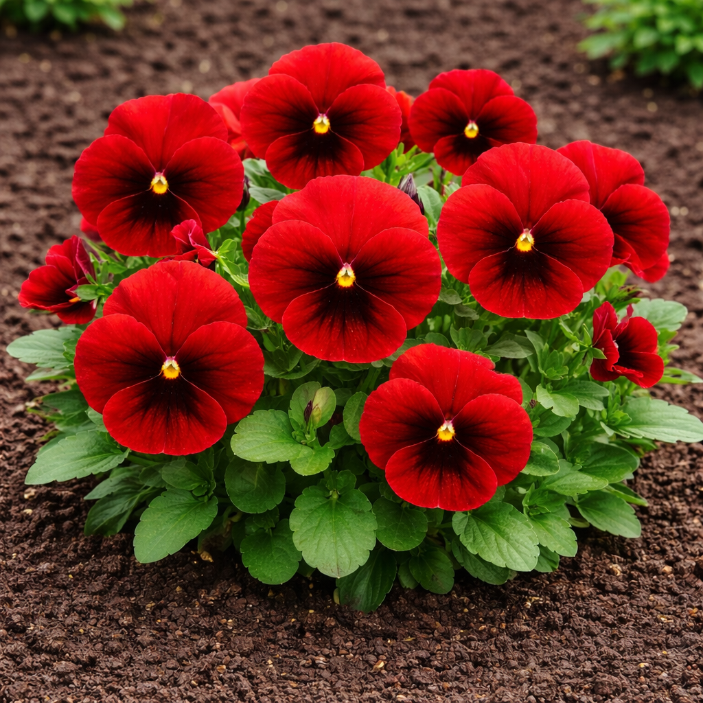 Pansy Scarlet Red Flower Seeds – 10 Seeds Pack | Chemical-Free | Easy to Grow