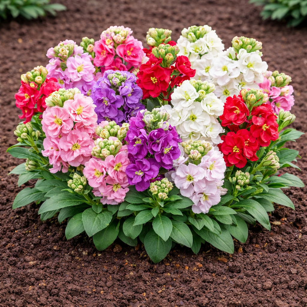 Mathiola Incanana Stock Double Mixed Seeds - 50 Seeds Pack | Chemical-Free | Easy to Grow