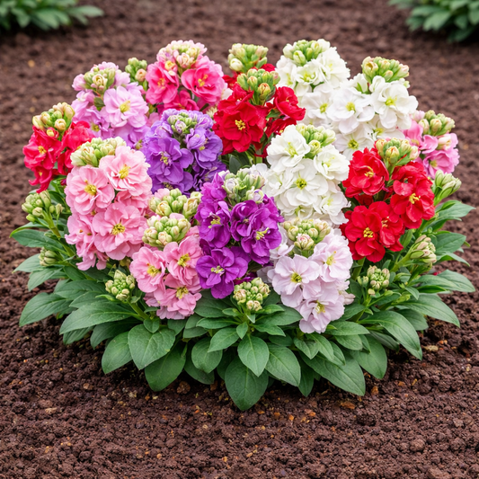 Mathiola Incanana Stock Double Mixed Seeds - 50 Seeds Pack | Chemical-Free | Easy to Grow