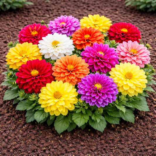 Dahlia Figaro Mixed Seeds - 50 Seeds Pack | Chemical-Free | Easy to Grow