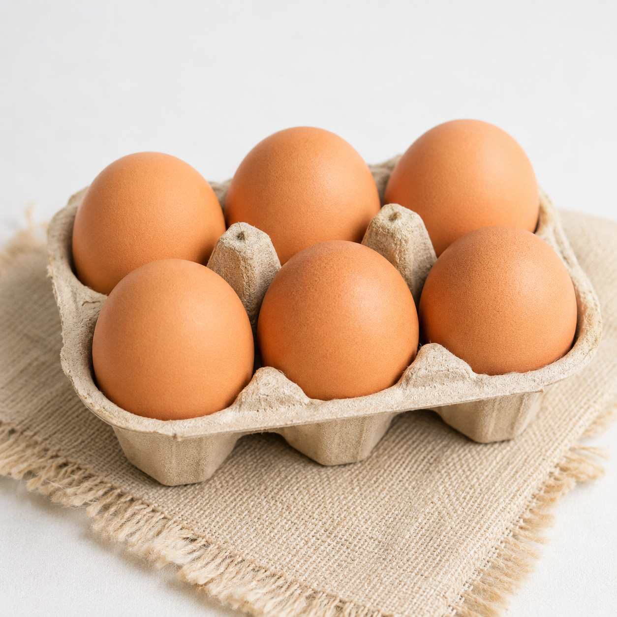 Farm Fresh Brown Eggs – Free Range – 6 Pcs – Sheela Farm