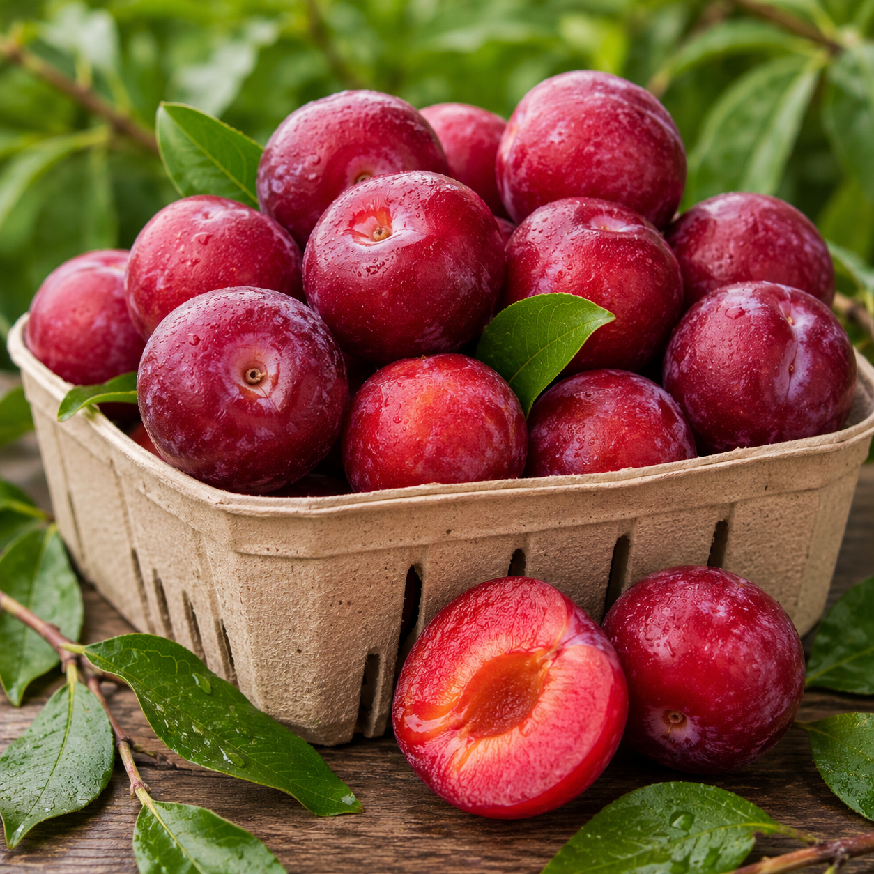 Red Beaut Plum – Organically Grown – Preorder – 1.5 KG – Singh Apple Orchard